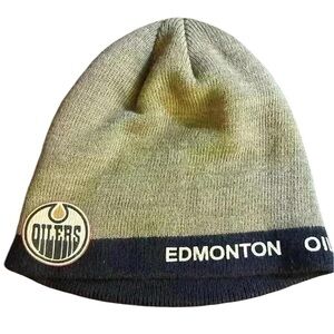 NHL  Edmonton Oilers knit hat grey and blue